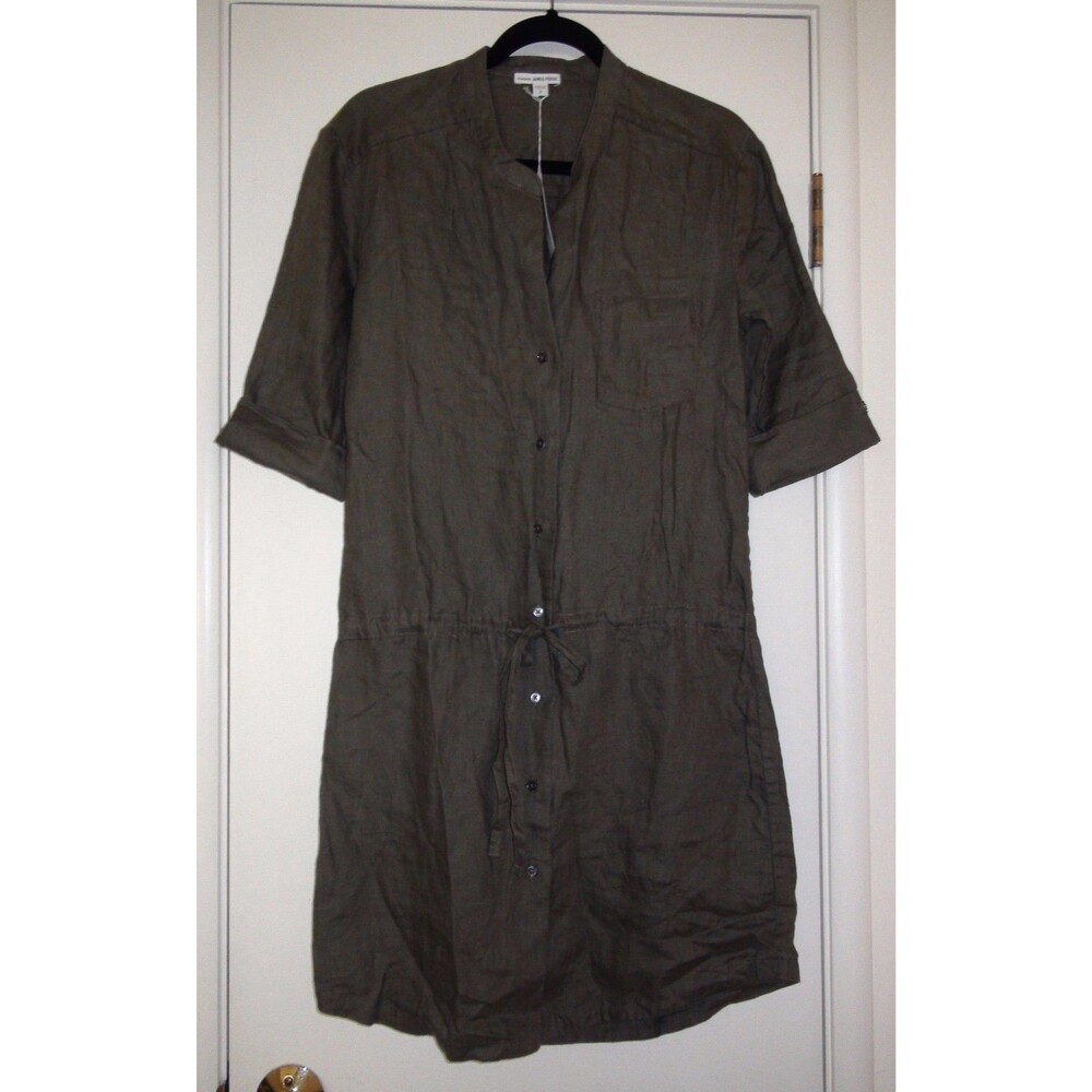 James Perse Marjoram Summer Linen Shirt Dress